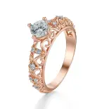 Pierścionek z kwadratowym diamentem różowe złoto SBP_020 Pierścionek z kwadratowym diamentem różowe złoto SBP_020